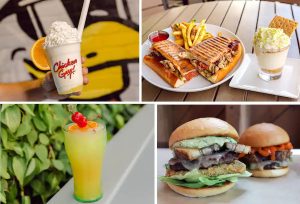 Flavors of Florida offerings from Chicken Guy!, City Works Eatery & Pour House, Coca-Cola Rooftop Beverage Bar, D-Luxe Burger 