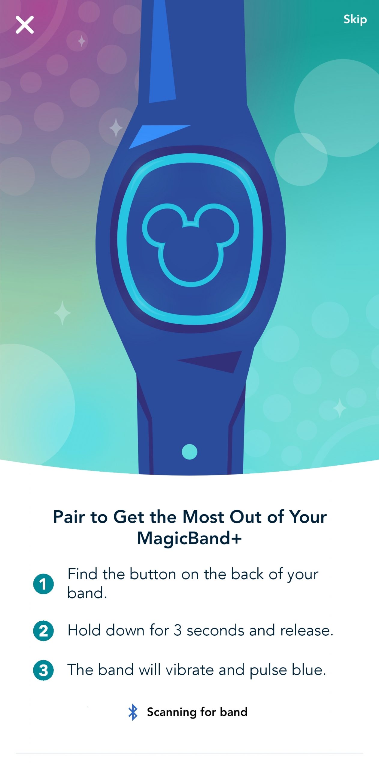 Pair Your MagicBand+ To Your Mobile Device - MDE