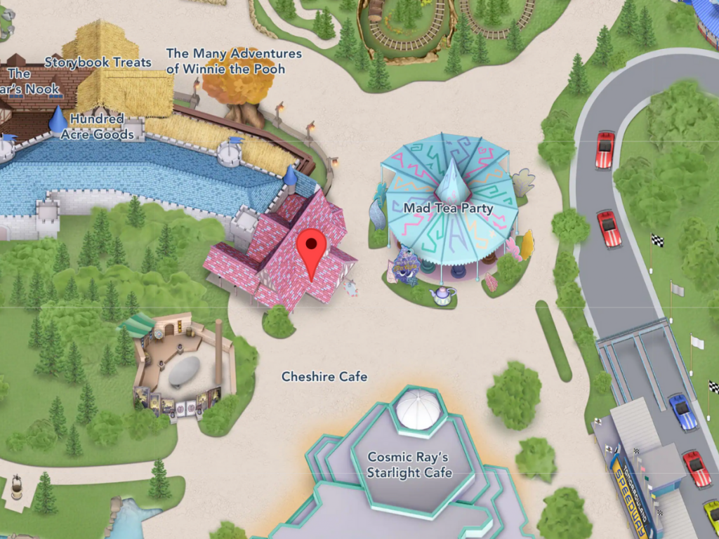 Cheshire Cafe on Disney World Map