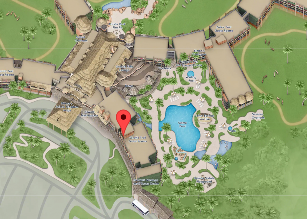 Jiko on Disney World Map