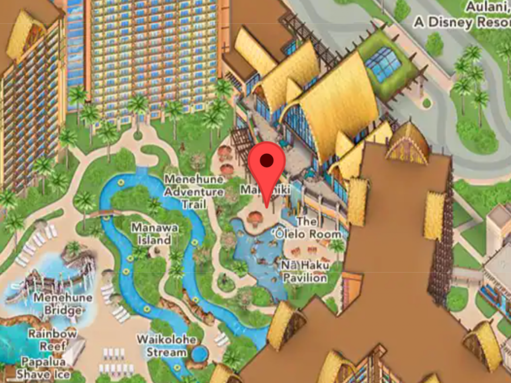 Mapa de Makahiki en Disney Aulani