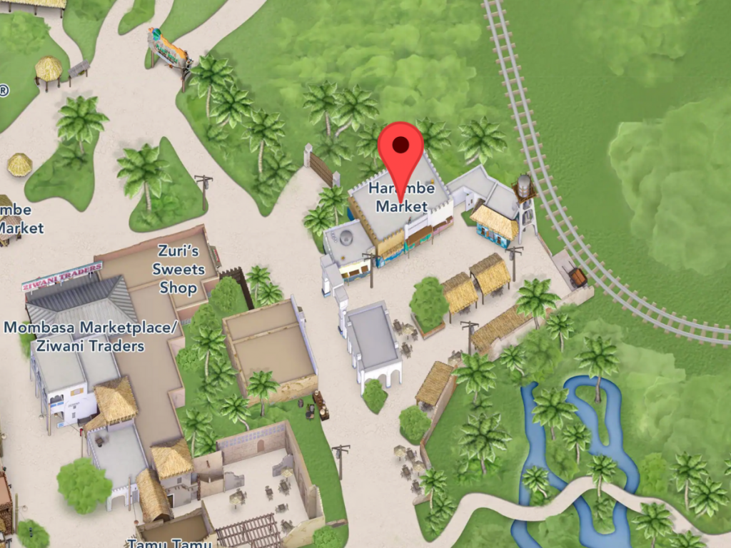 Harambe Market on Disney Animal Kingdom Map