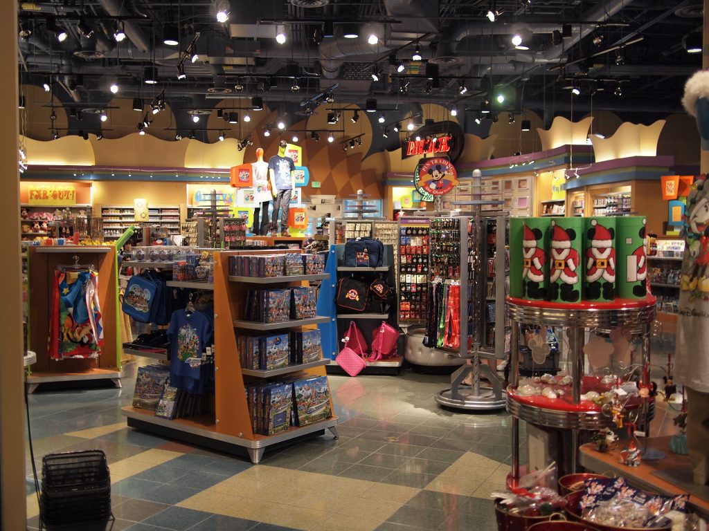 Tienda de regalos del parque Disney