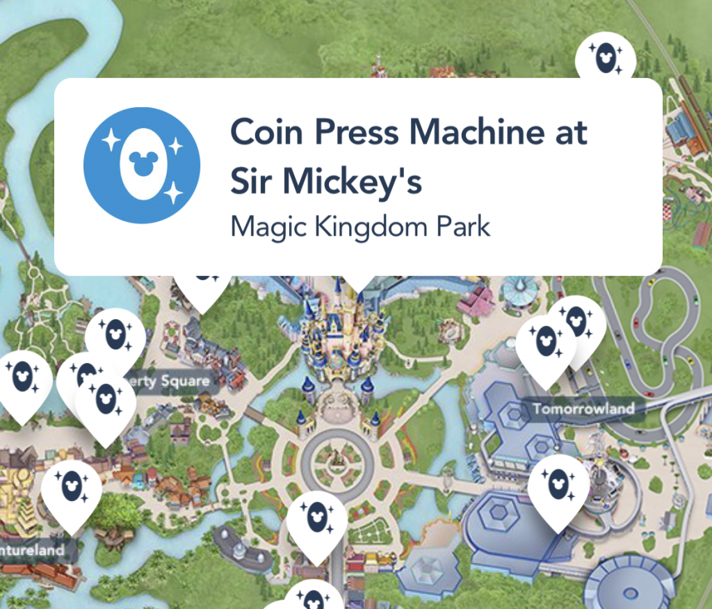 Disney Coin Press Map