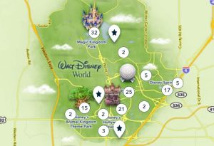Disney Coin press machines on Map