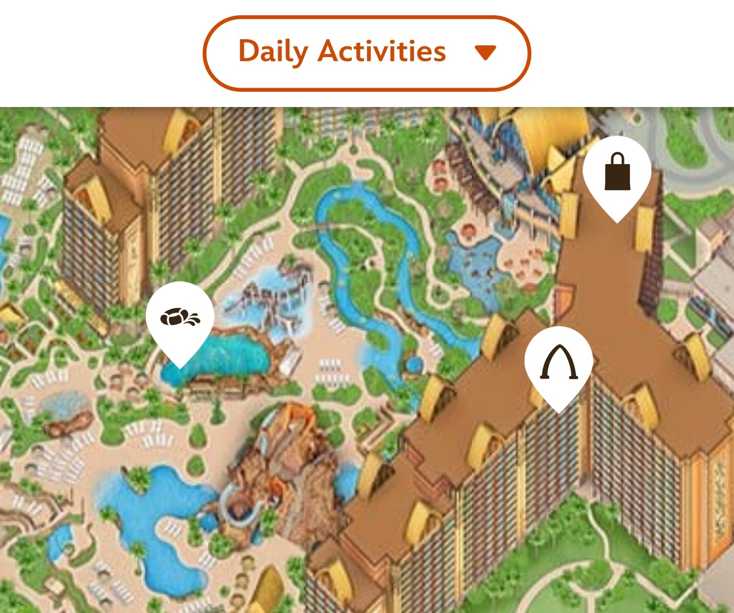 Daily Activities - Aulani Resort App