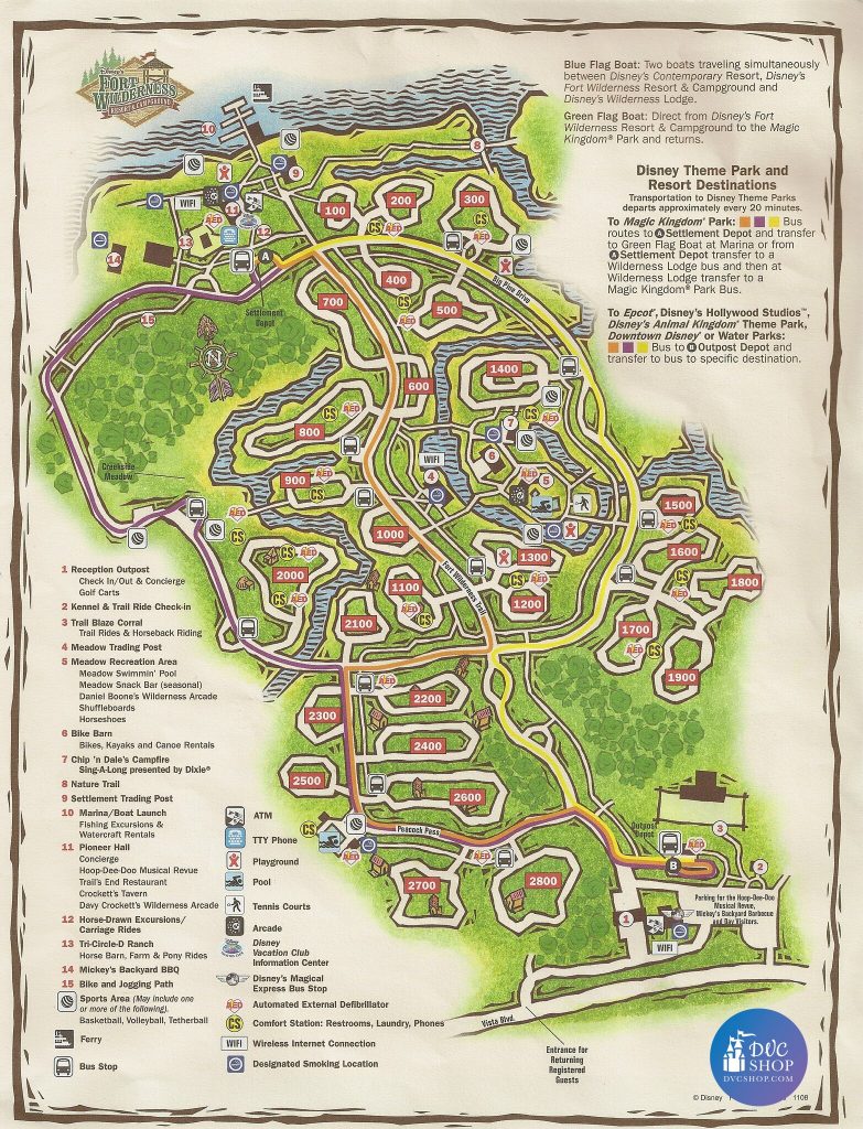 Disney's Fort Wilderness Resort and Campground Map