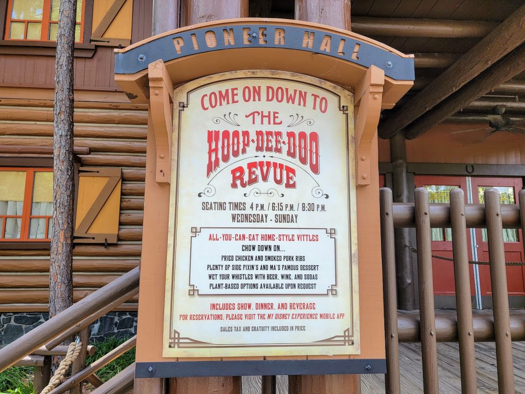 Hoop-Dee-Doo Musical Revue Sign - Pioneer Hall