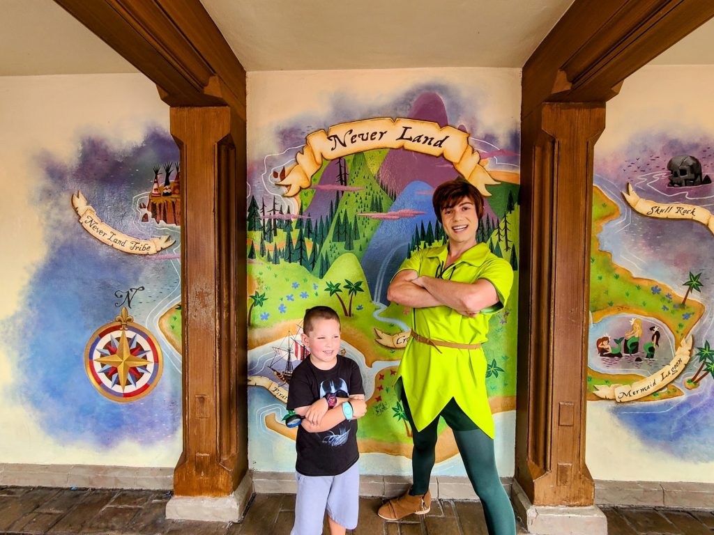 Peter Pan at Never Land Map in Magic Kingdom