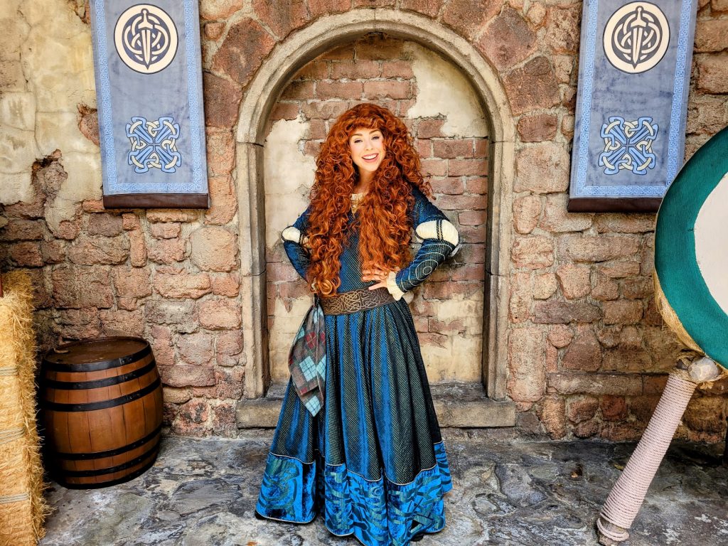Merida character meet and greet in Magic Kingdom