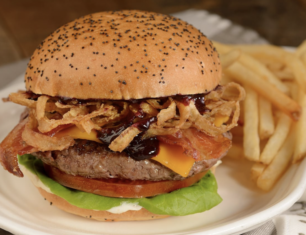 Burger from Geyser Point Bar and Grill.