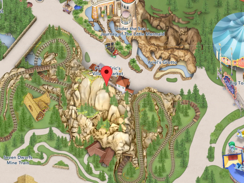 Prince Eric's Village Market on Disney World Map