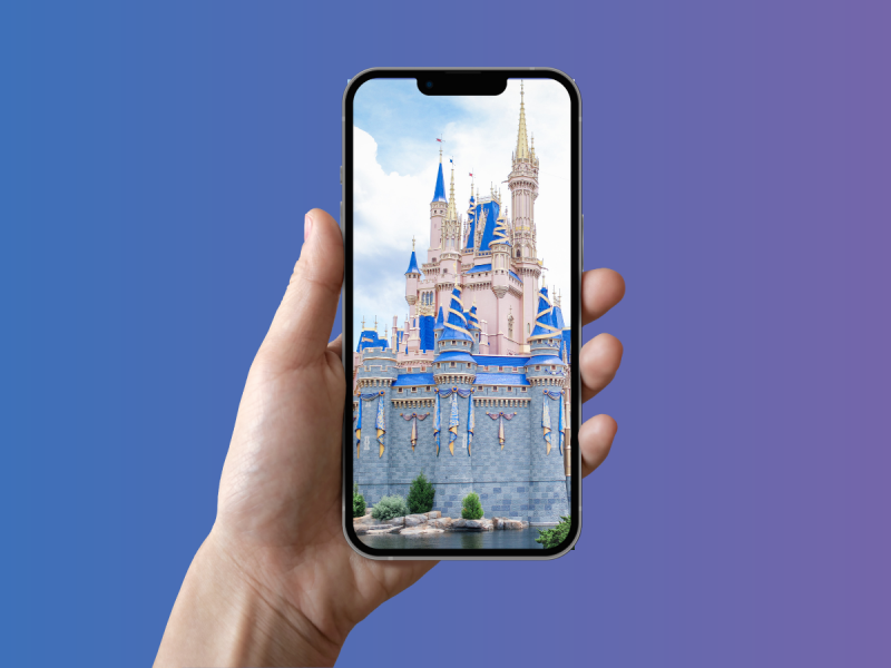 Image of Cinderella Castle on iPhone