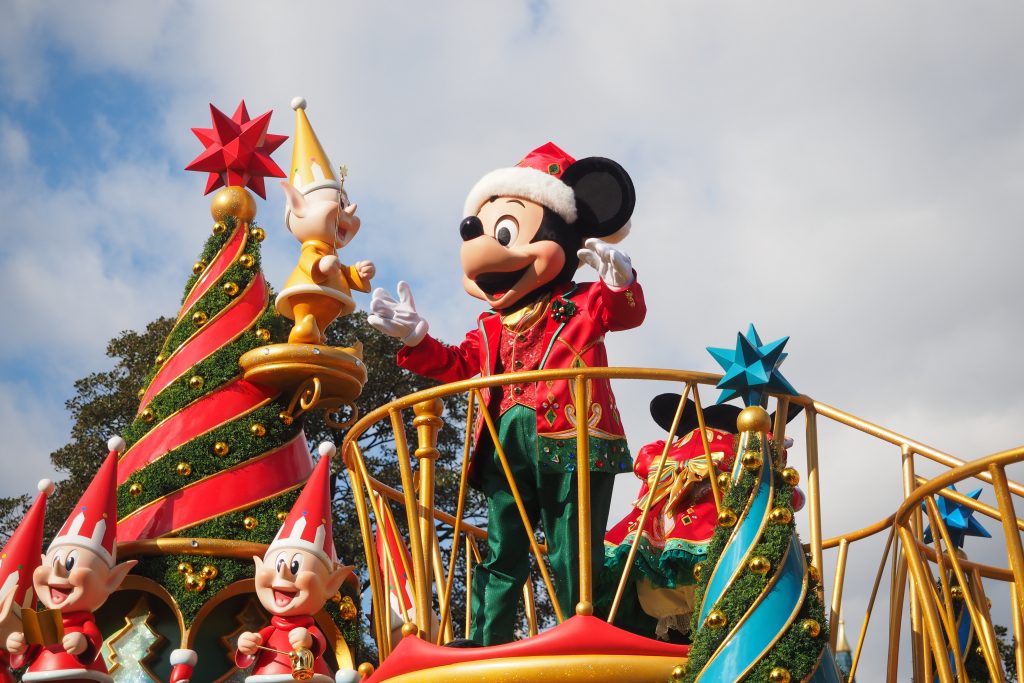 Mickey during Christmas Parade