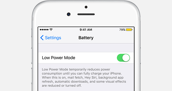 Low Battery Mode on Iphone
