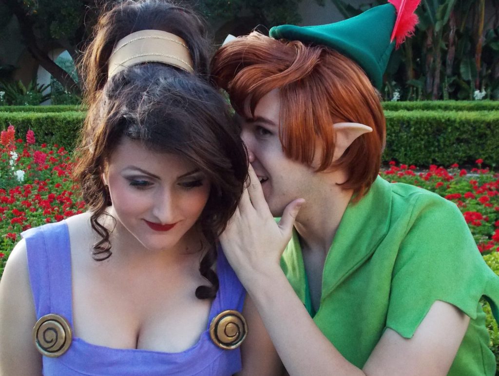 Peter Pan and Meg Costumed Guests at Disney World