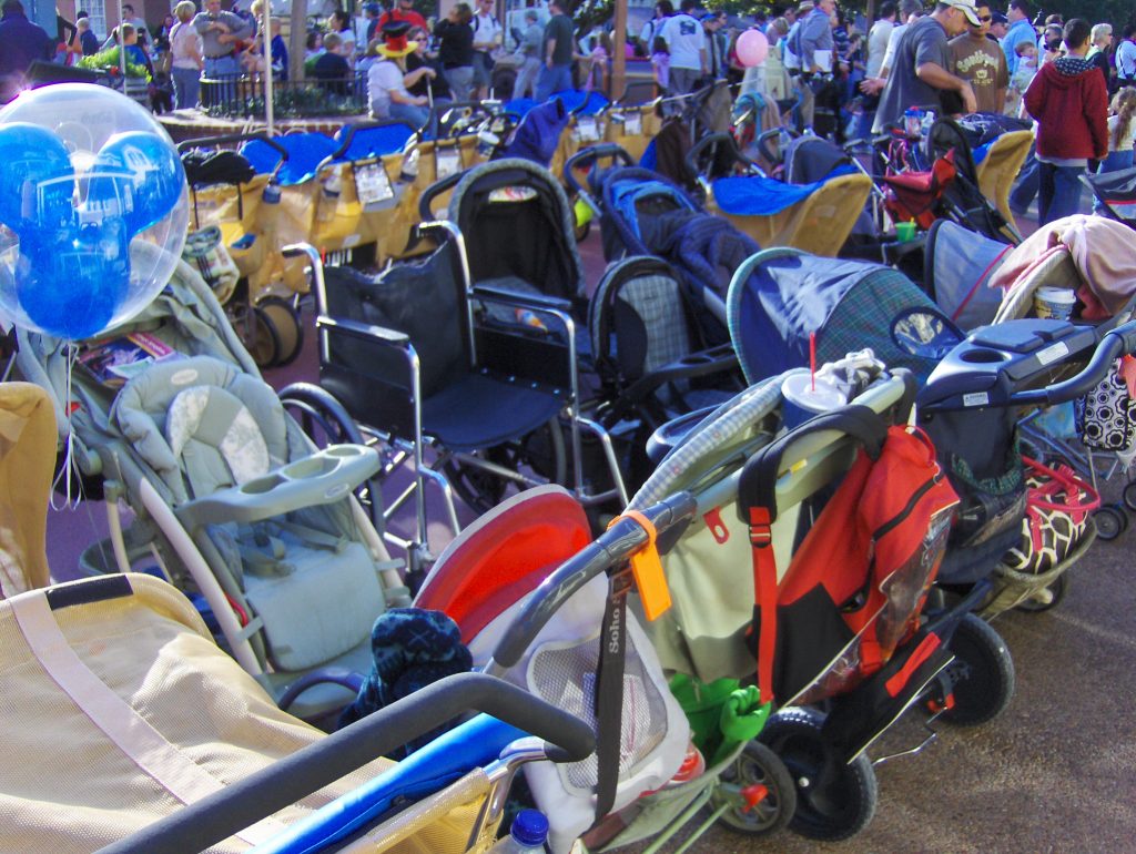 Stroller parking at Disney World