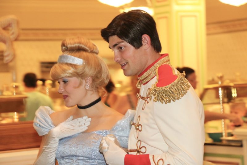 Cinderella and Prince Charming at 1900 Park Fare