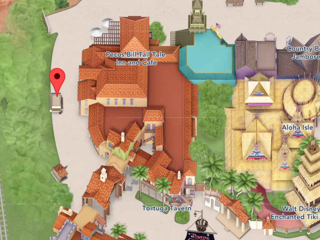 Puesto avanzado de Golden Oak en el mapa de Disney World