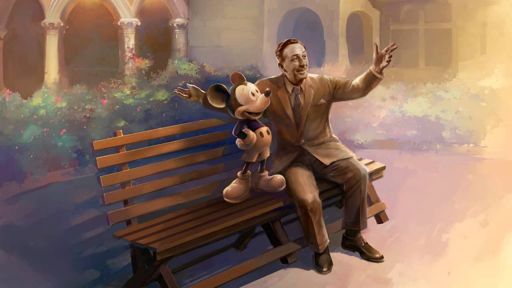 Estatua de Walt y Mickey Hong Kong Disneyland