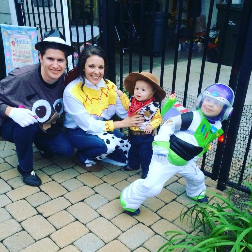 Family in Toy Story Halloween Costumes 