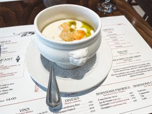 cauliflower soup appetizer 