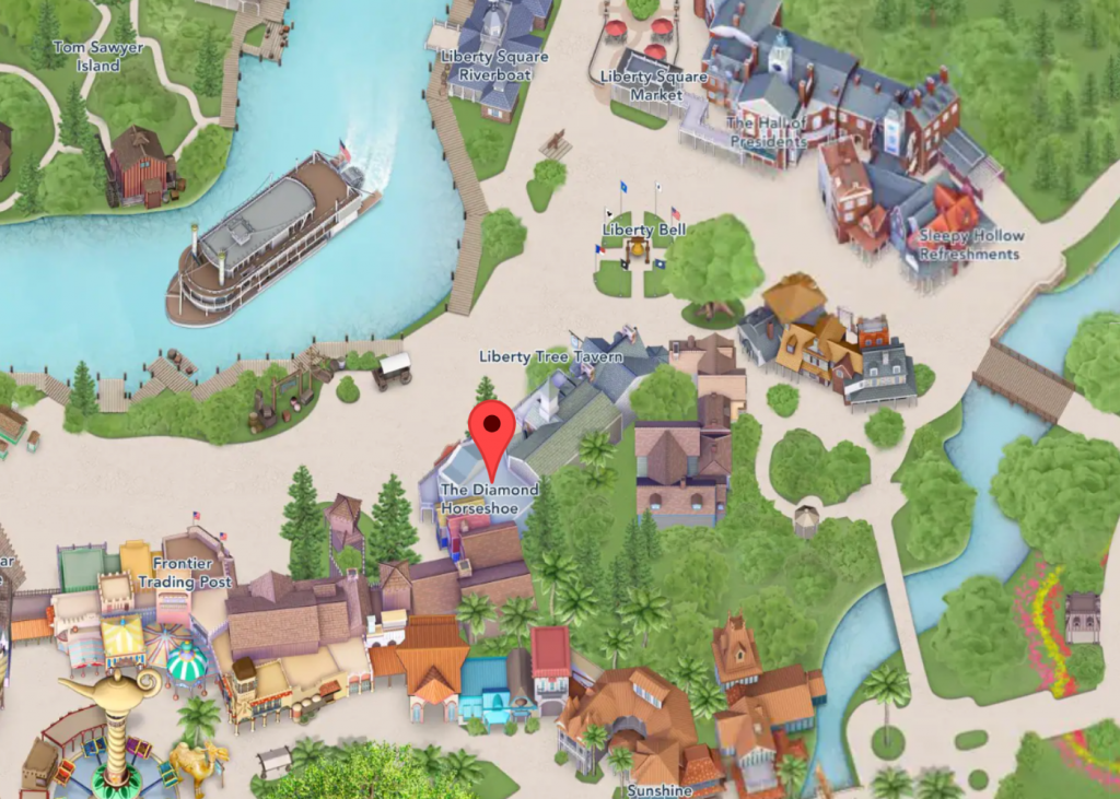 Diamond Horseshoe on Disney World Map