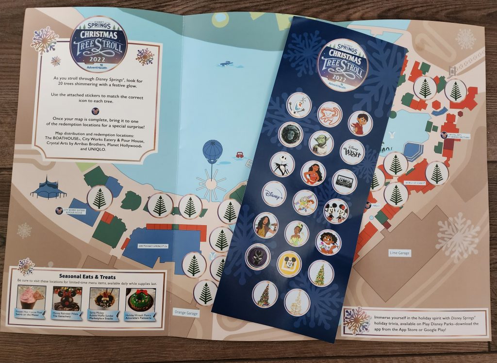 Disney Christmas Tree Stroll Map