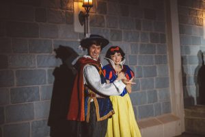 Snow White and The Prince greet guests, photo by Bobby Asen