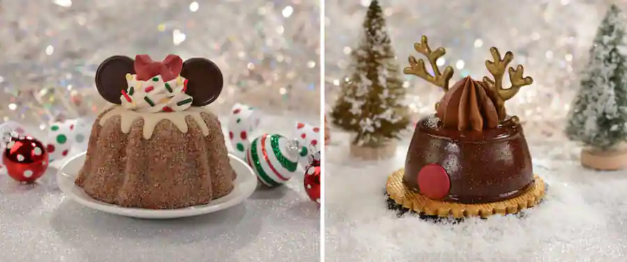 Holiday Minnie Mouse Bundt Cake & Reindeer Mousse