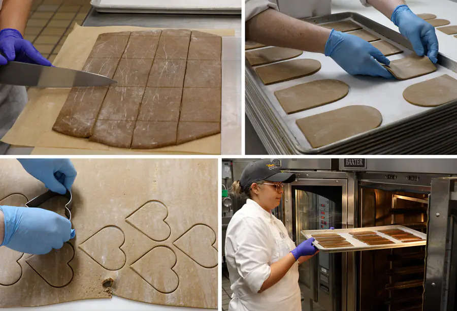 Pasteleros de Disney horneando pan de jengibre