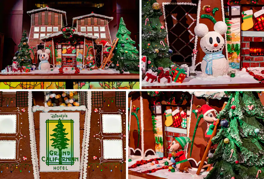 The “Grand” Gingerbread House in Disney's Grand Californian Hotel & Spa