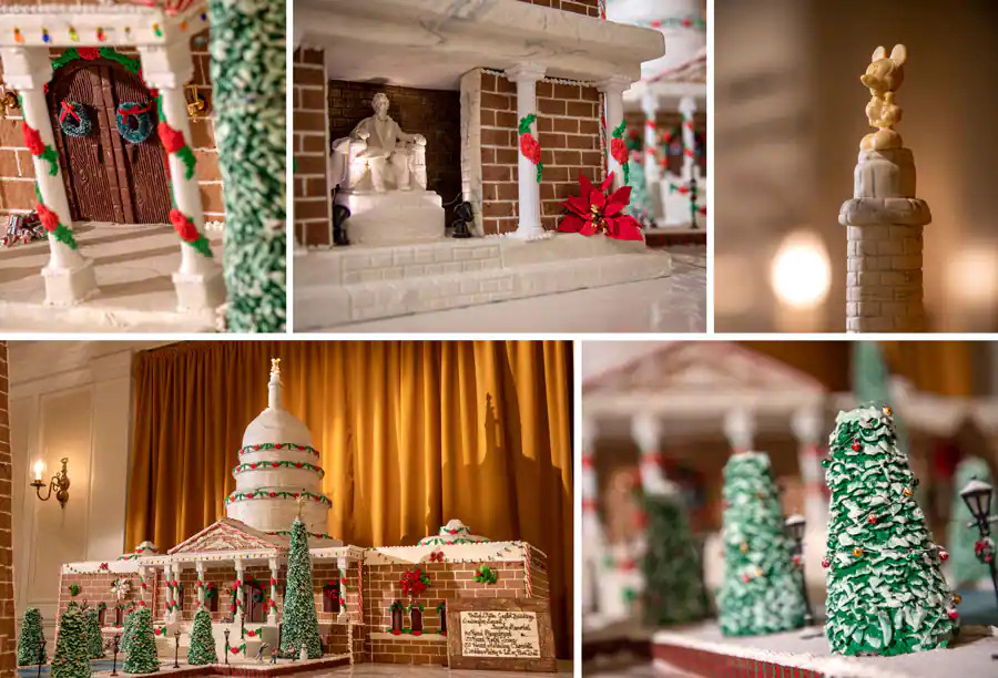Gingerbread Recreations of Historic Monuments in The American Adventure