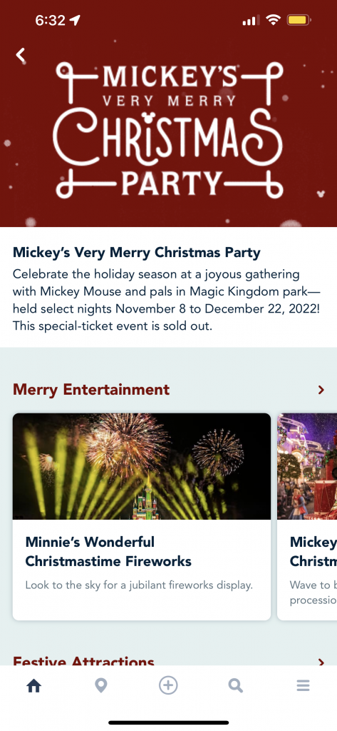 Mickey's Very Merry Christmas Party details on My Disney Experience