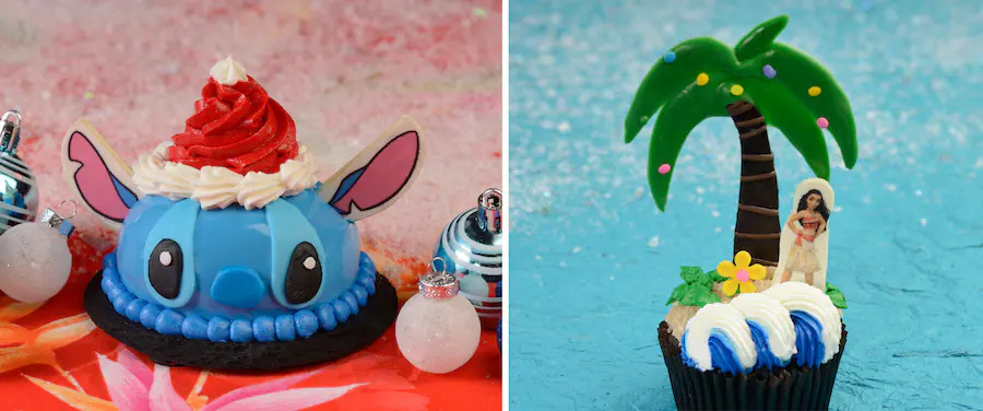 Stitch Holiday Dome & Moana Holiday Cupcake