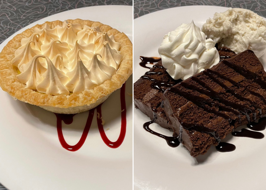 Dad's Favorite Chocolate-Peanut Butter Layered Cake À la Mode and the Lemon Meringue Pie