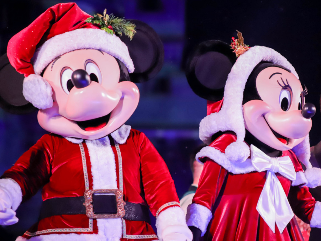 Papá Noel Mickey y Minnie