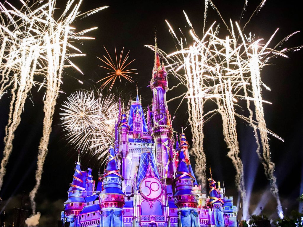 Fuegos artificiales de Disney World