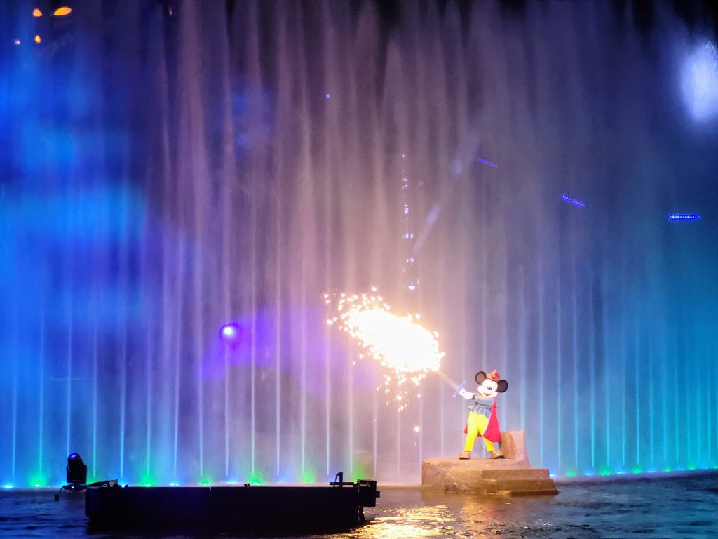 Mickey with Pyrotechnic Sword in Fantasmic!