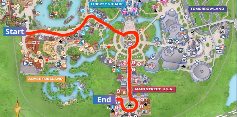 Mickey’s Once Upon a Christmastime Parade Route