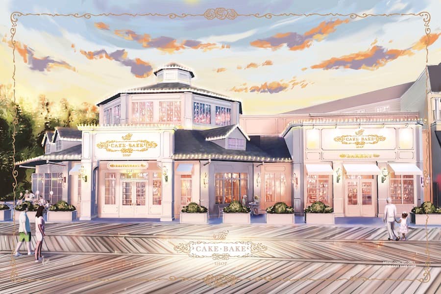An artist rendering of The Cake Bake Shop that's set to open where the ESPN Club was