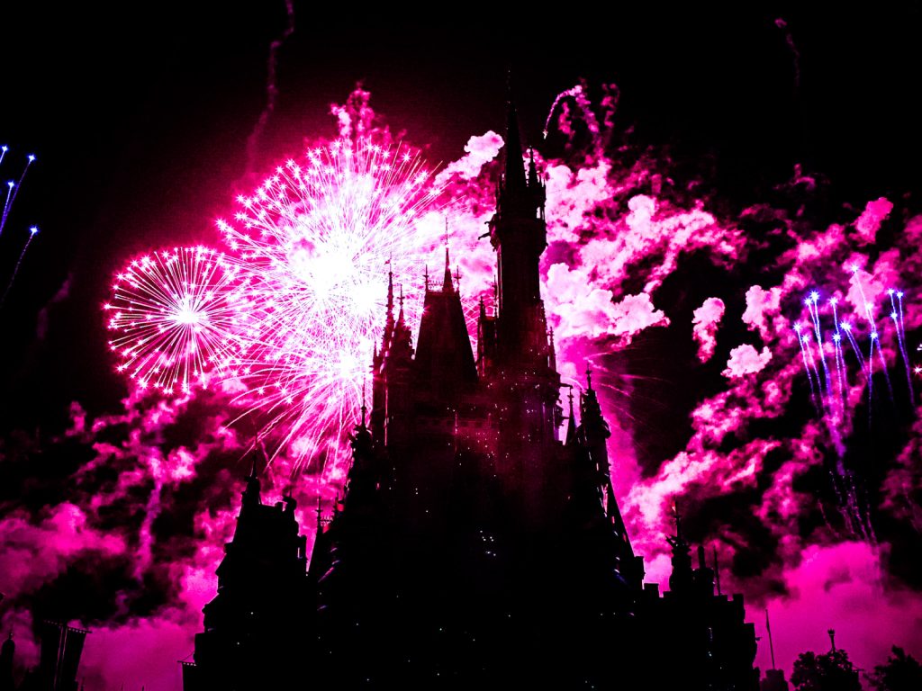 fuegos artificiales de disney