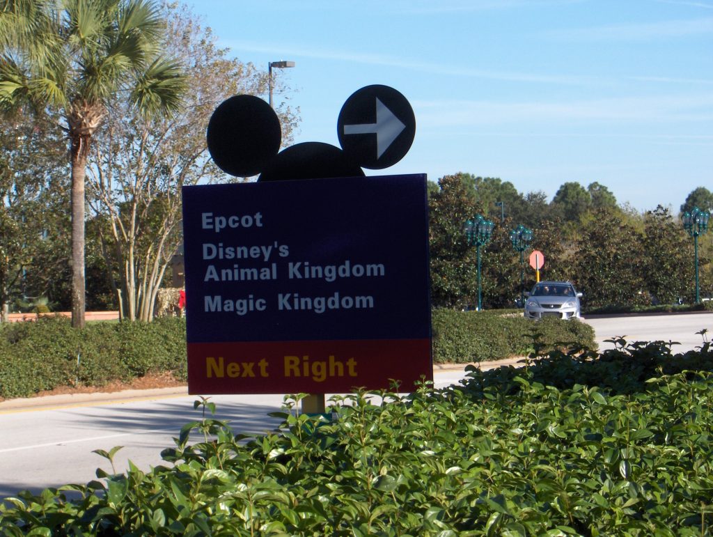 Disney World Road Sign