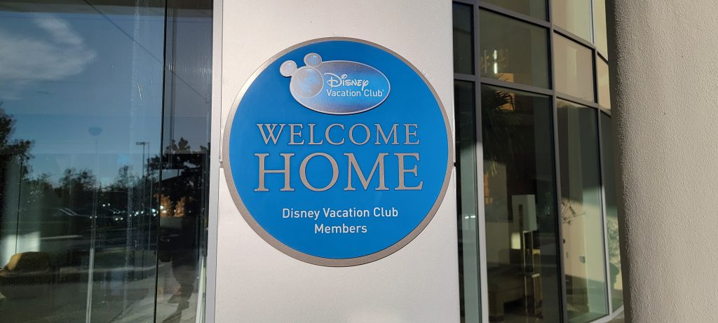 Welcome Home sign Disney Vacation Club members
