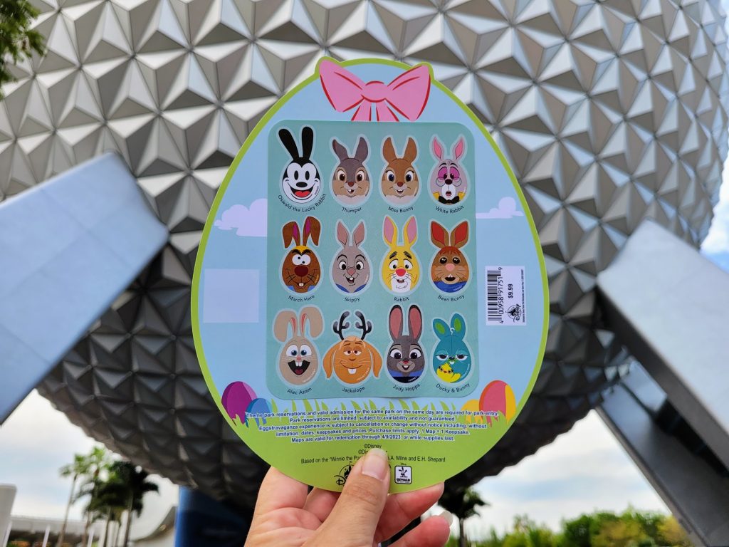 EPCOT Eggstravaganza 2023 Map Back