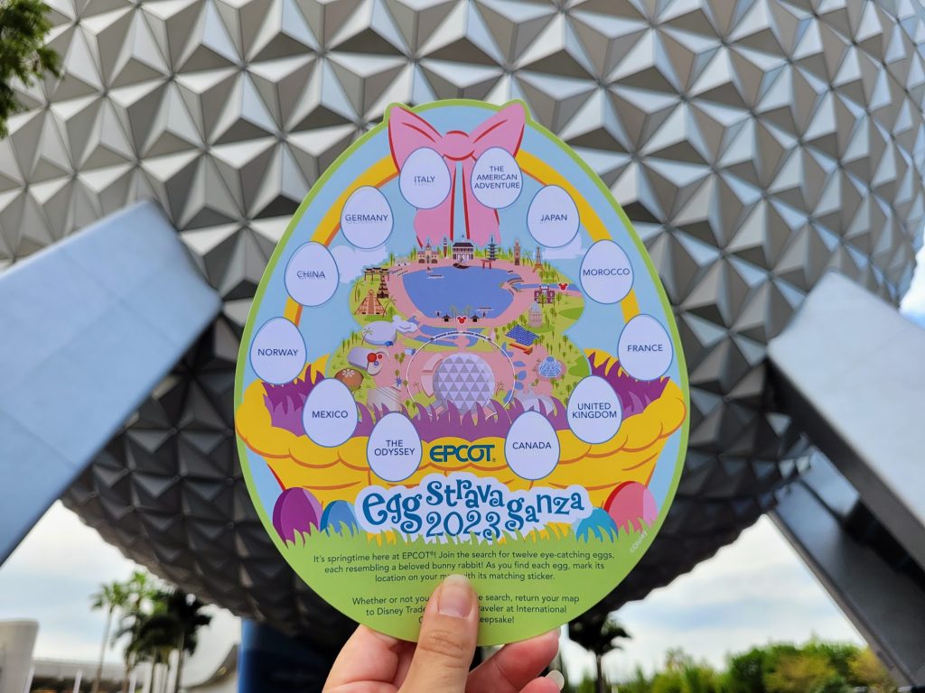 EPCOT Eggstravaganza 2023 Map Front