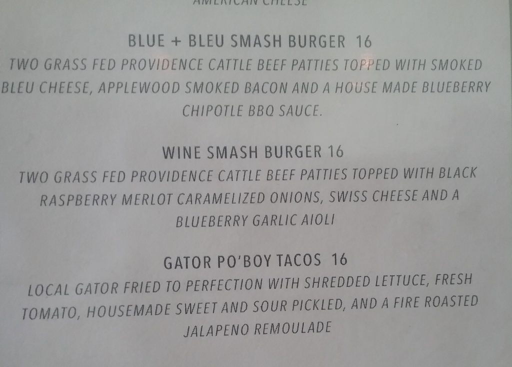 Keel Farms Menu