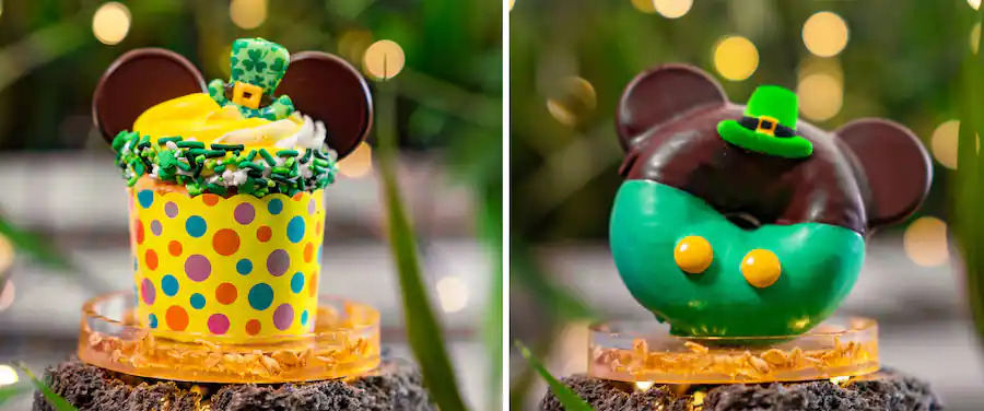 St. Patrick's Day 2023 - Leprechaun Cupcake & Mickey Mouse-shaped Leprechaun Donut