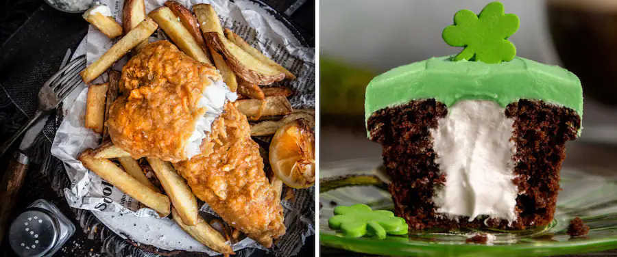 St. Patrick's day 2023 - Fish with Chips & St. Patrick's Day Cupcake