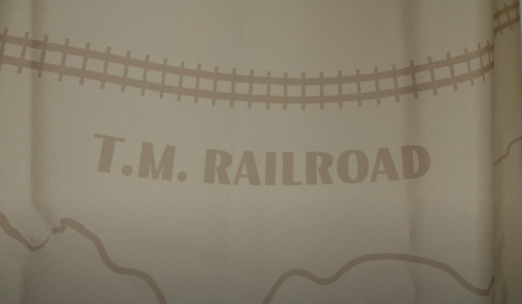 TM Railroad featured on the new drapes at Boulder Ridge